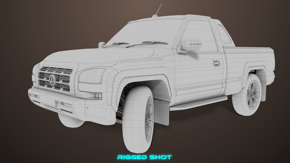 Pickup Truck01 Old Rusty HDRP URP Textures