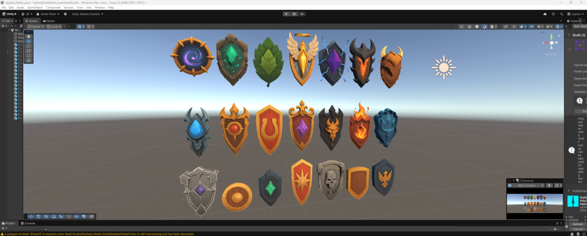 Stylized Shield Pack - 21 Low Poly Fantasy Weapon | Hand-Painted Textures