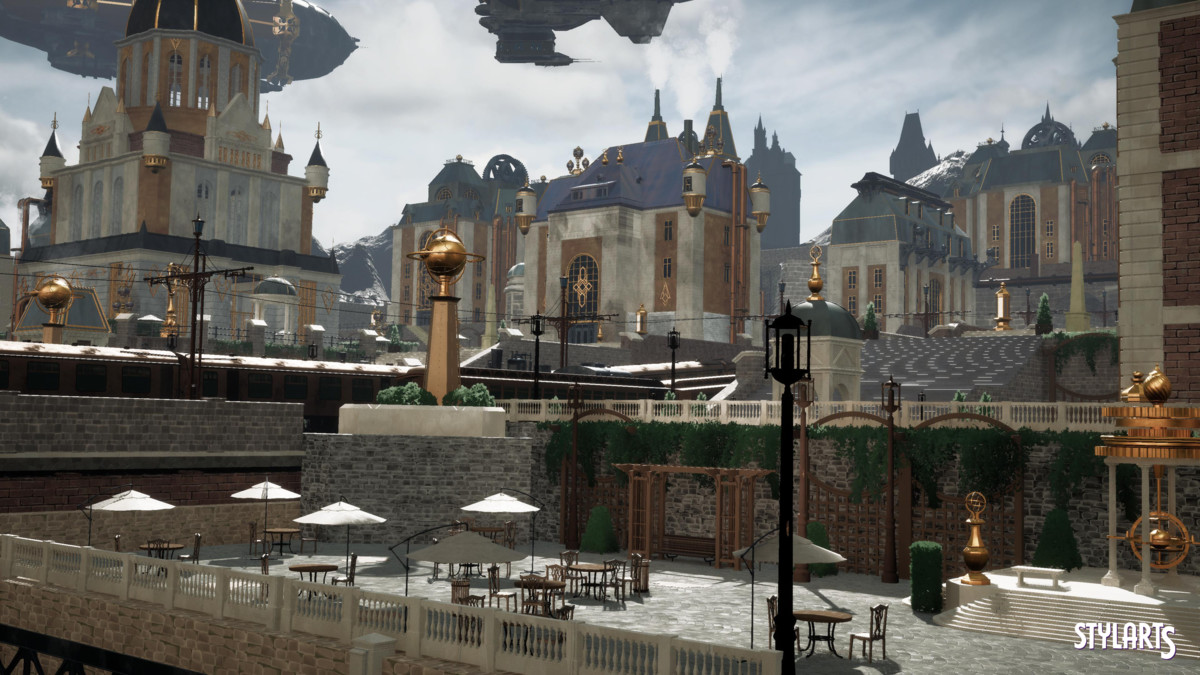 Stylized Steampunk City, image 10