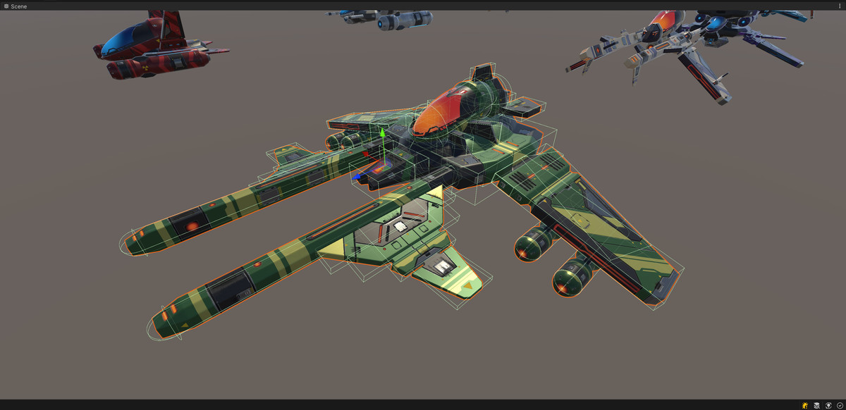 Sci-Fi Modular Spaceship Night Aye