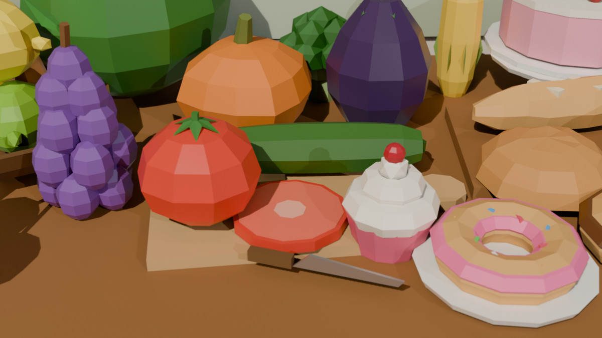 Low Poly Food Pack - 220+ Models