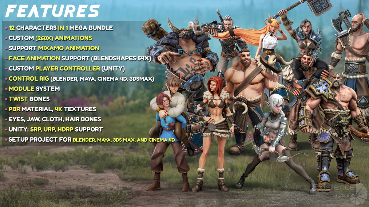 Creatures and Characters - 24x - Stylized Fantasy Massive Bundle Collection