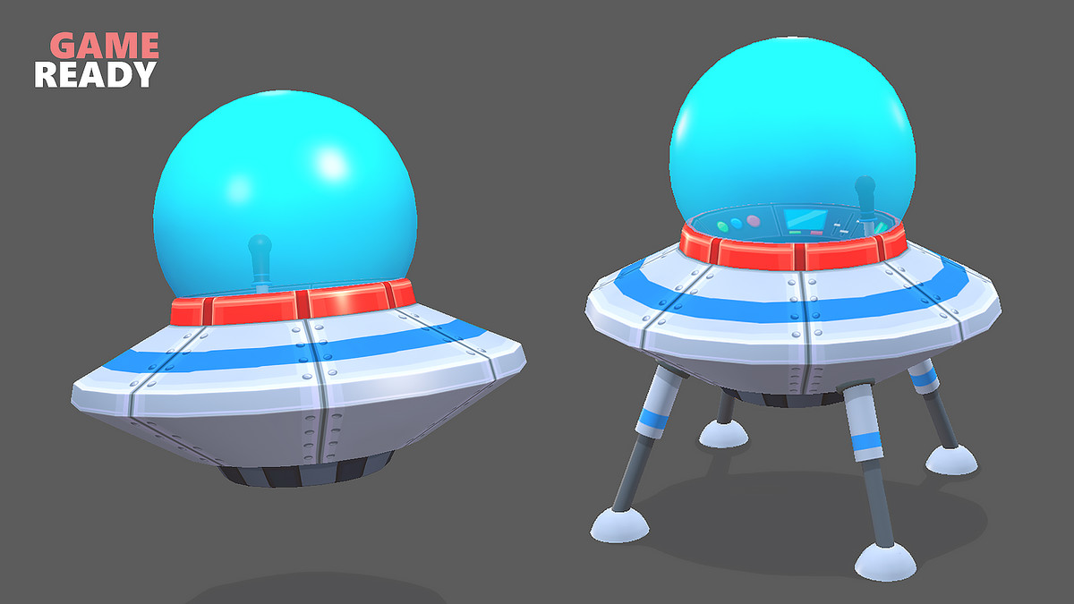 Spaceship Flying Saucer Animated