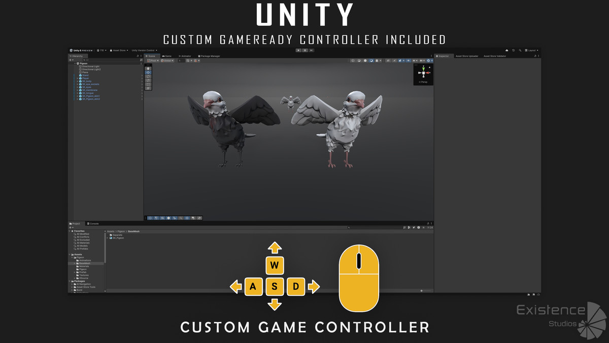 White Pigeon - Flying System - Bird Behavior