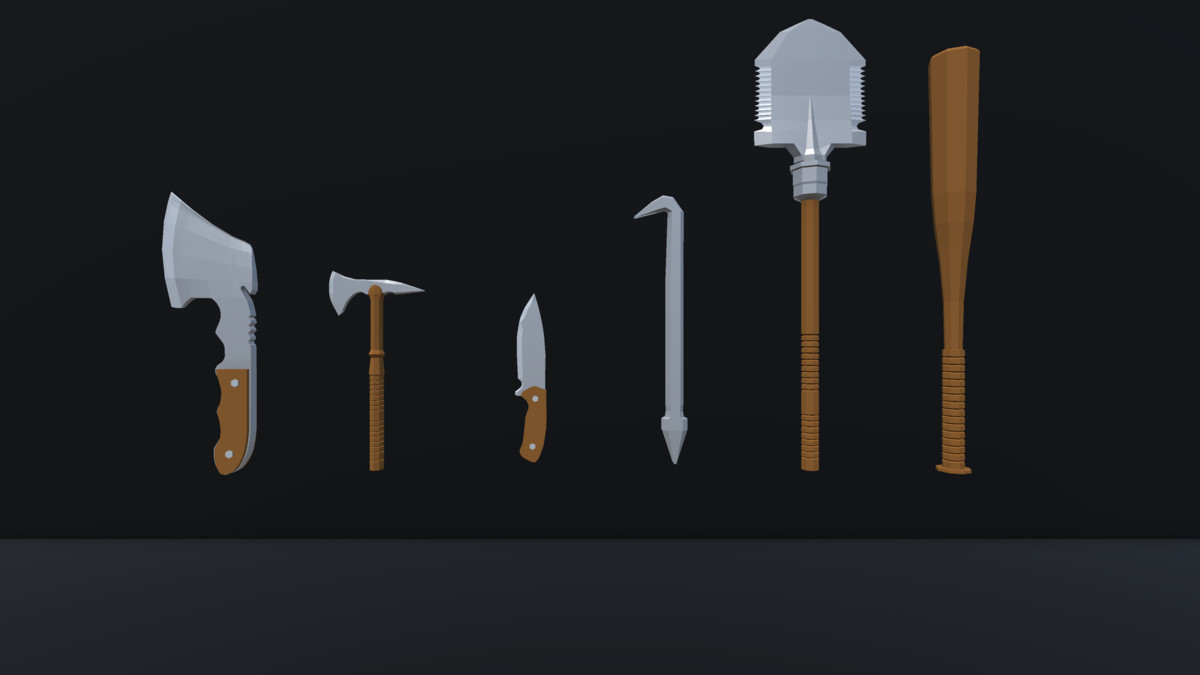 Survival Tool Weapons (Low Poly)