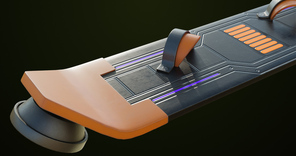Sci Fi Hoverboard 08 URP HDRP Textures