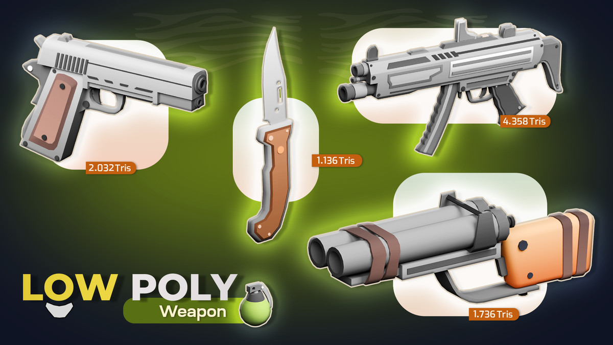 Low Poly Weapon Collection 1