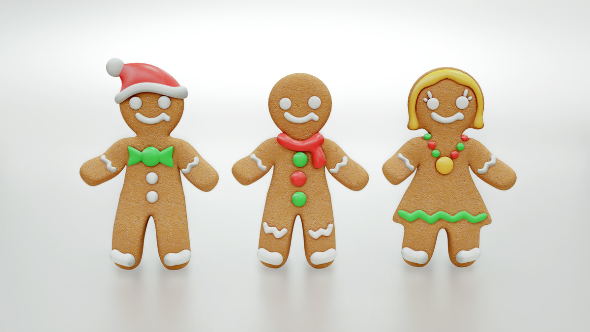 Gingerbread men rigged characters pack