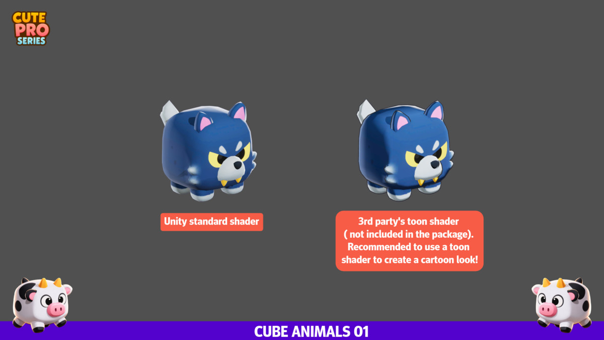 Cube Animals 01 Cute Pro Series
