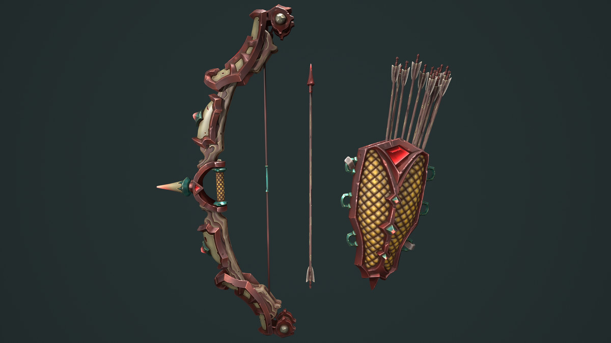 Knight Bow Quiver Arrow