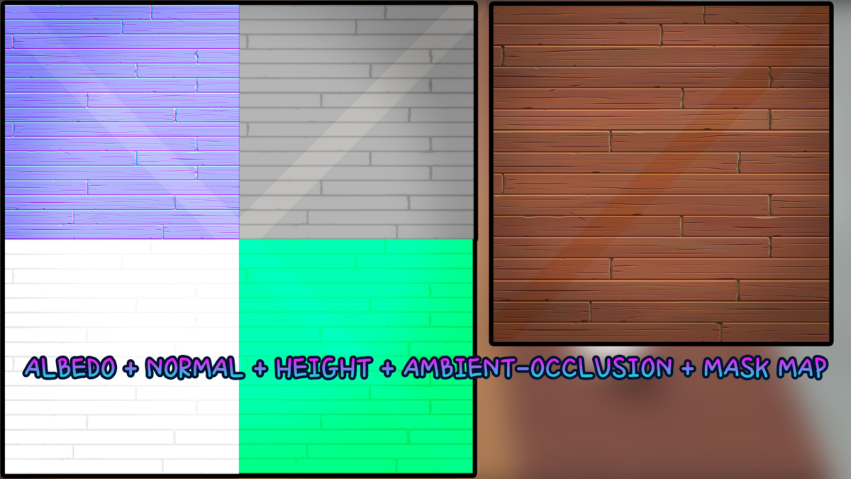 Handpainted Old Wood Floor Textures Pro | Terrain Tool | URP HDRP