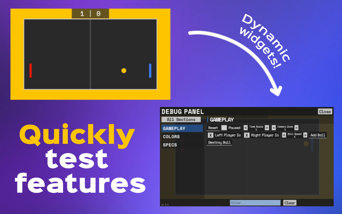 UDebug Panel - Ingame Debug Tools