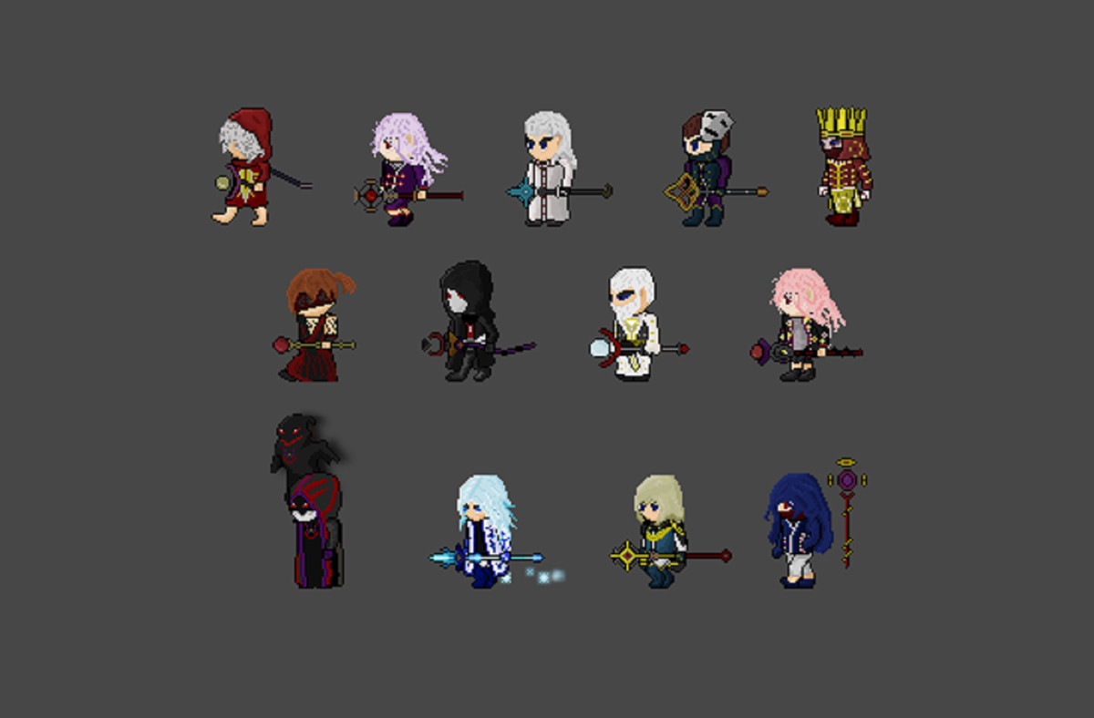 2D Pixel Character Pack – Wizard Class + Skill Effects