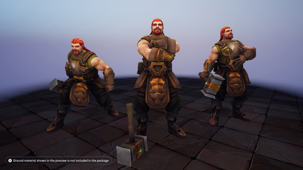 Stylized Blacksmith’s Forge: NPCs & Props Pack