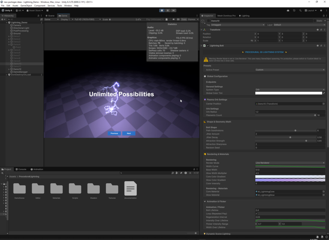 Procedural Lightning & Electricity VFX | Shader System