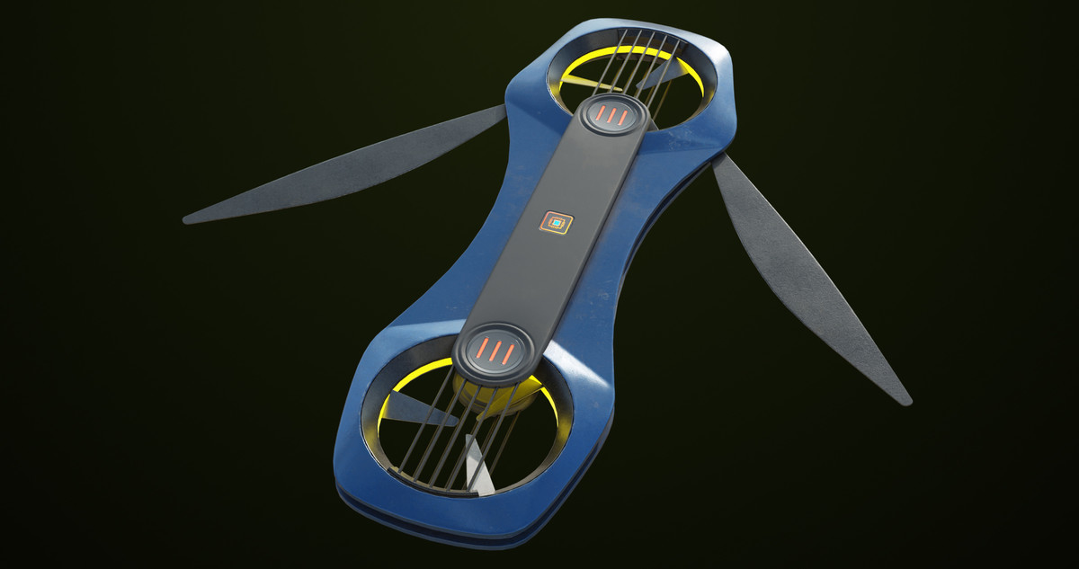 Sci Fi Hoverboard 02 URP HDRP Textures