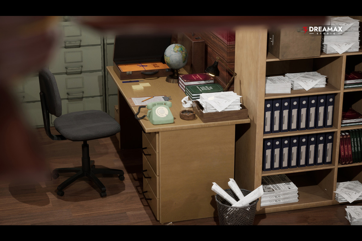Retro Office Props - 90s Cubicle, Desk, Filing & Classic Workplace Assets