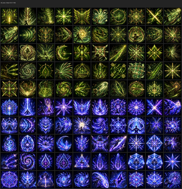 Fantasy RPG Skill Icon And Portrait 1650