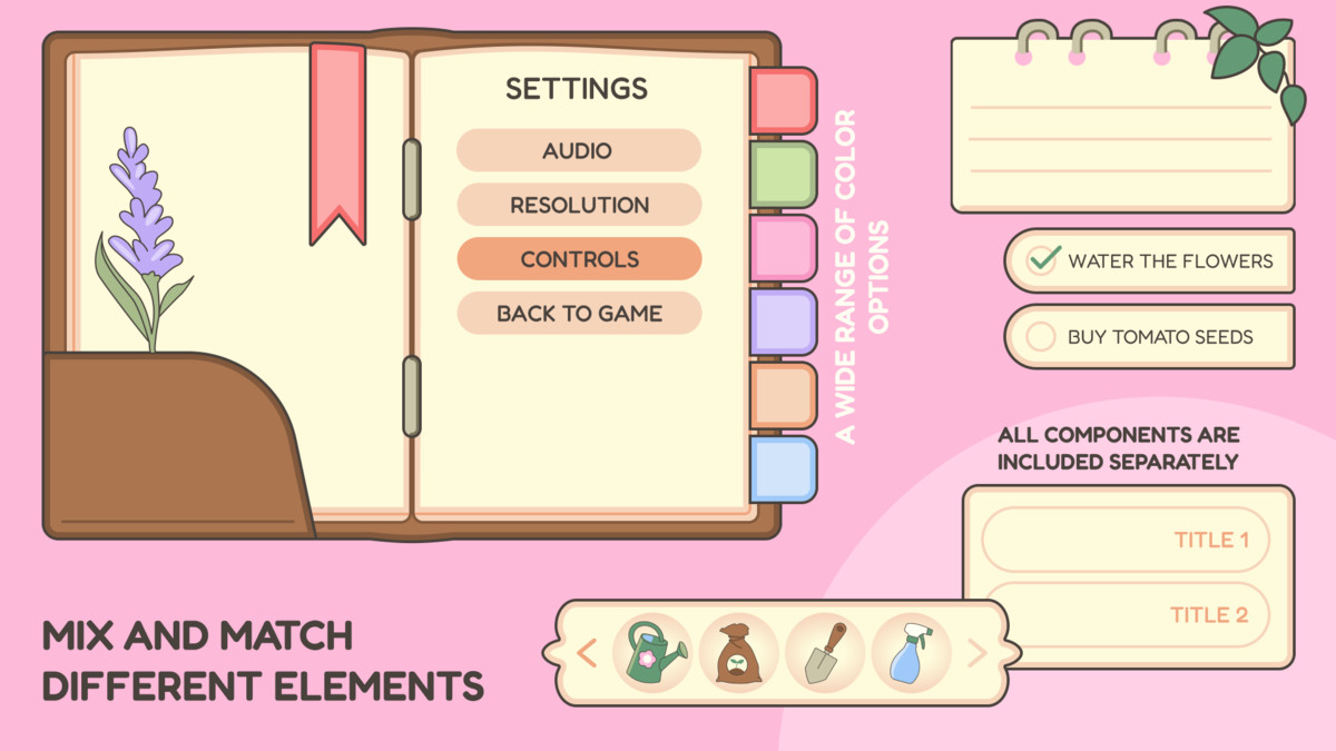Cute Flower GUI Pack – Garden Style