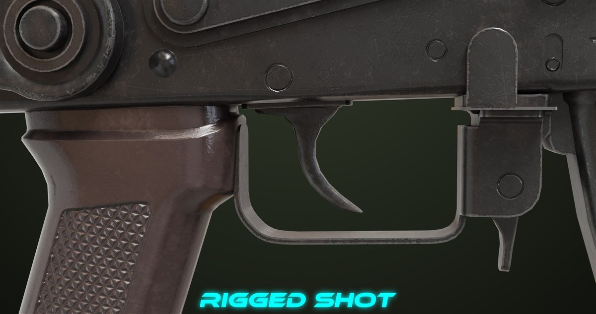 AKMS Light Machine Gun 10 URP HDRP Textures