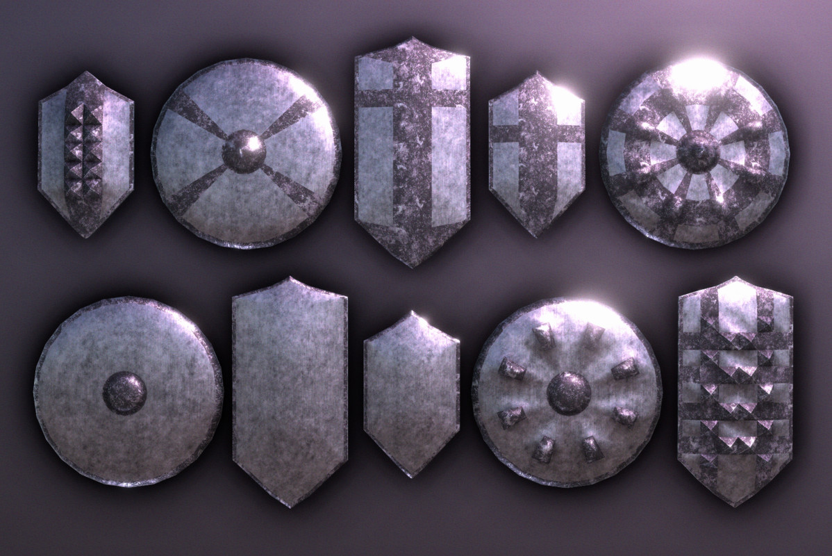 Modular Melee Swords & Shields Pack | Low Poly Stylized Procedural Weapon Pack