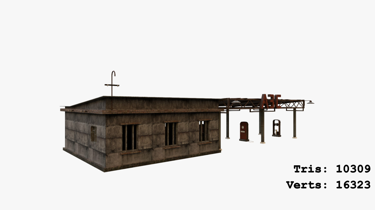 Abandoned Apocalyptic Gas Station