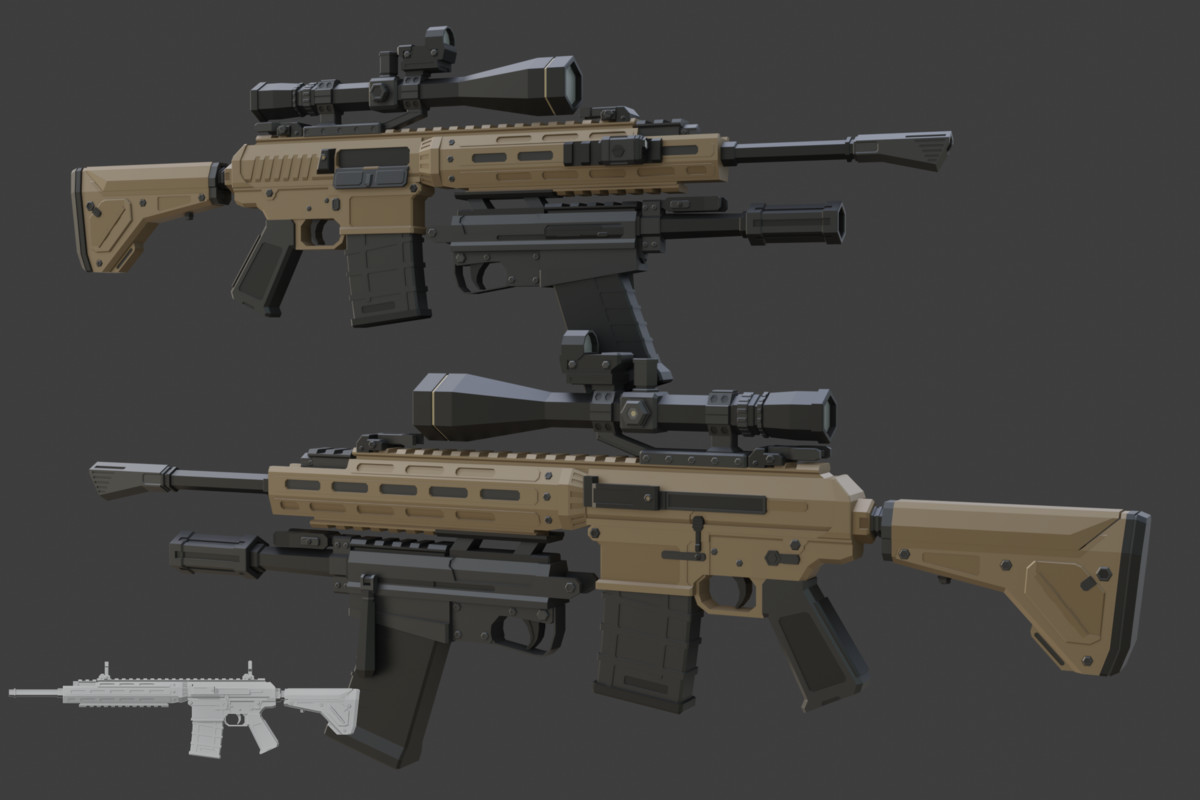 Low Poly Weapon Bundle Pack 3