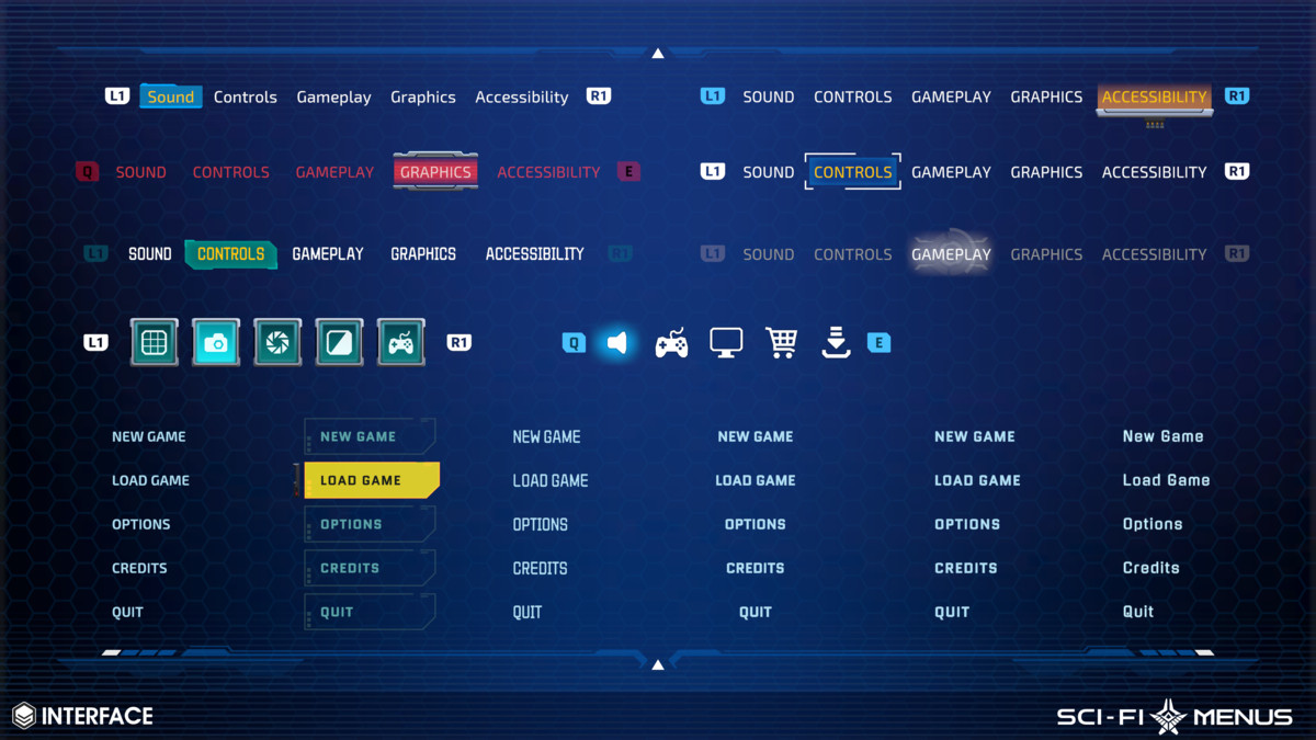Sci-Fi Menus - Synty INTERFACE - GUI