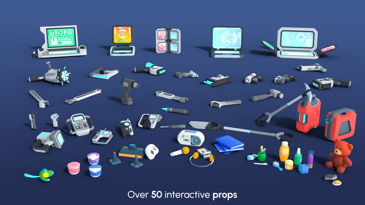 Astronaut Characters - Low Poly 3D Models Pack