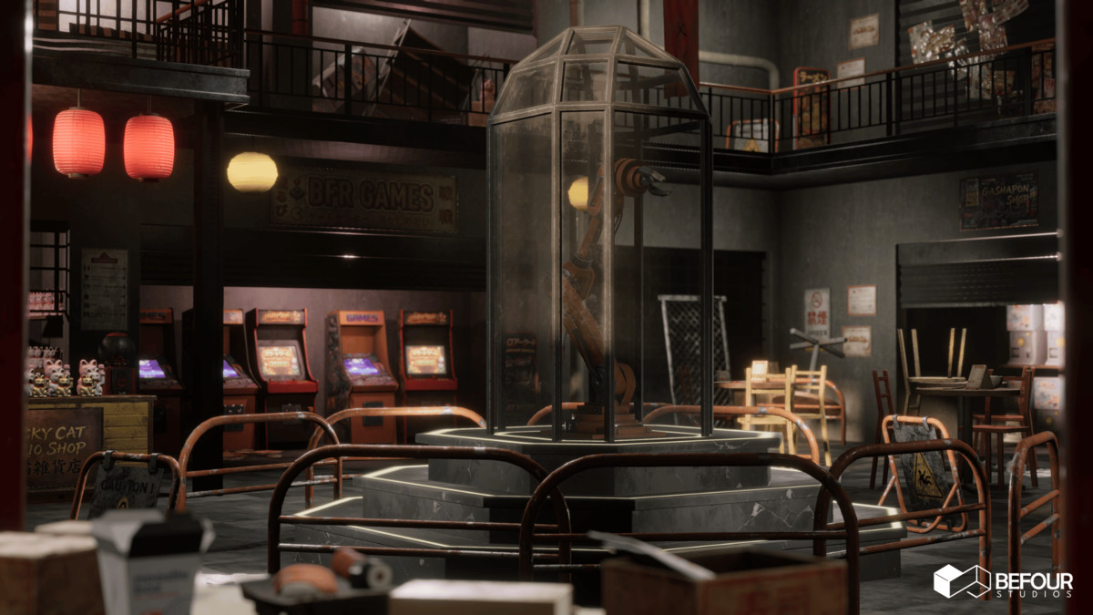 Japanese Old Shopping Mall Environment (Modular, Asian, Abandoned)