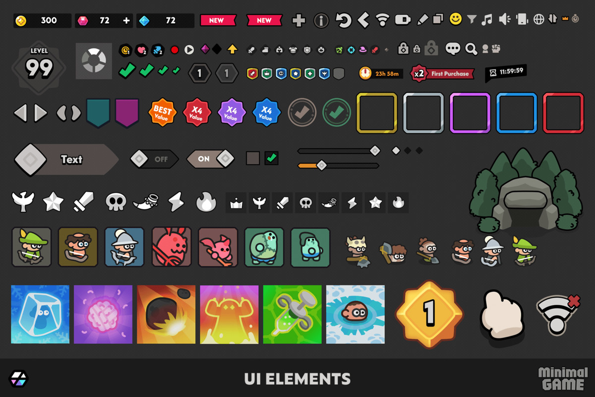 GUI Pro - Minimal Game Dark