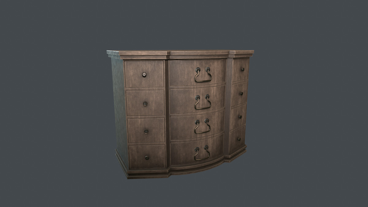 Wooden furniture pack. Realistic. PBR. 4K