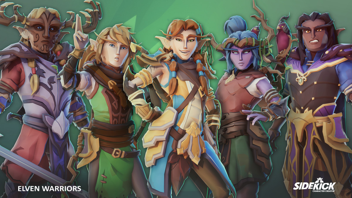 Elven Warriors – Sidekick Modular Characters by Synty