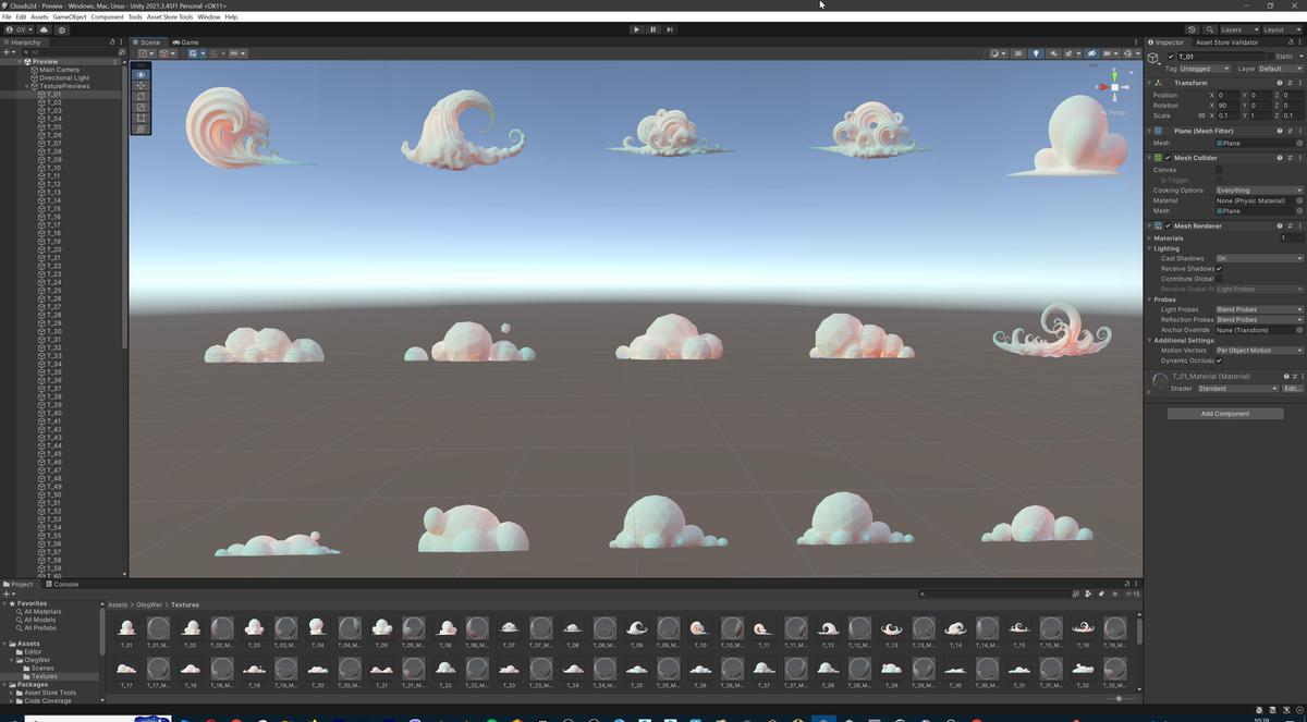 Stylized Cartoon Clouds and Weather Icons Pack (111 2K PNG Textures with Alpha)