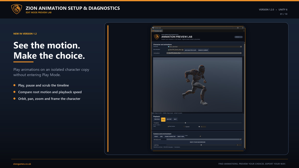 Zion Animation Setup & Diagnostics