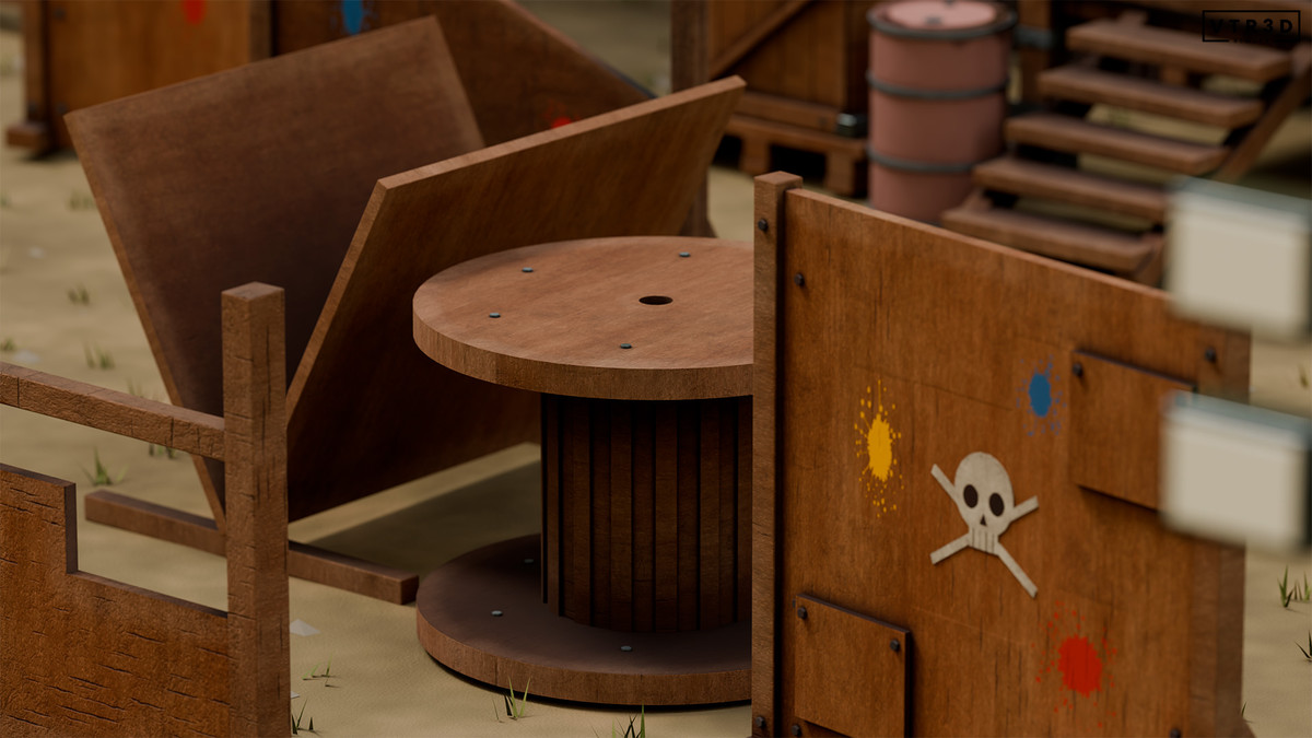 Paintball Field Modular Pack - 74 Textured Environment Assets