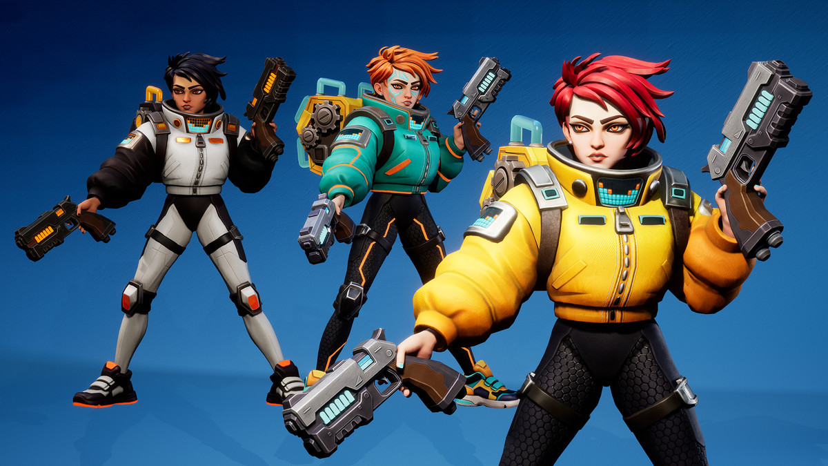 Volt Runner – Stylized Sci-Fi Female Character (3 Skins, Game Ready)