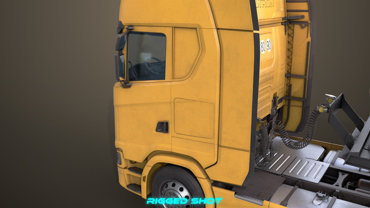 Chassis 06 Cement Trailer 01 Yellow