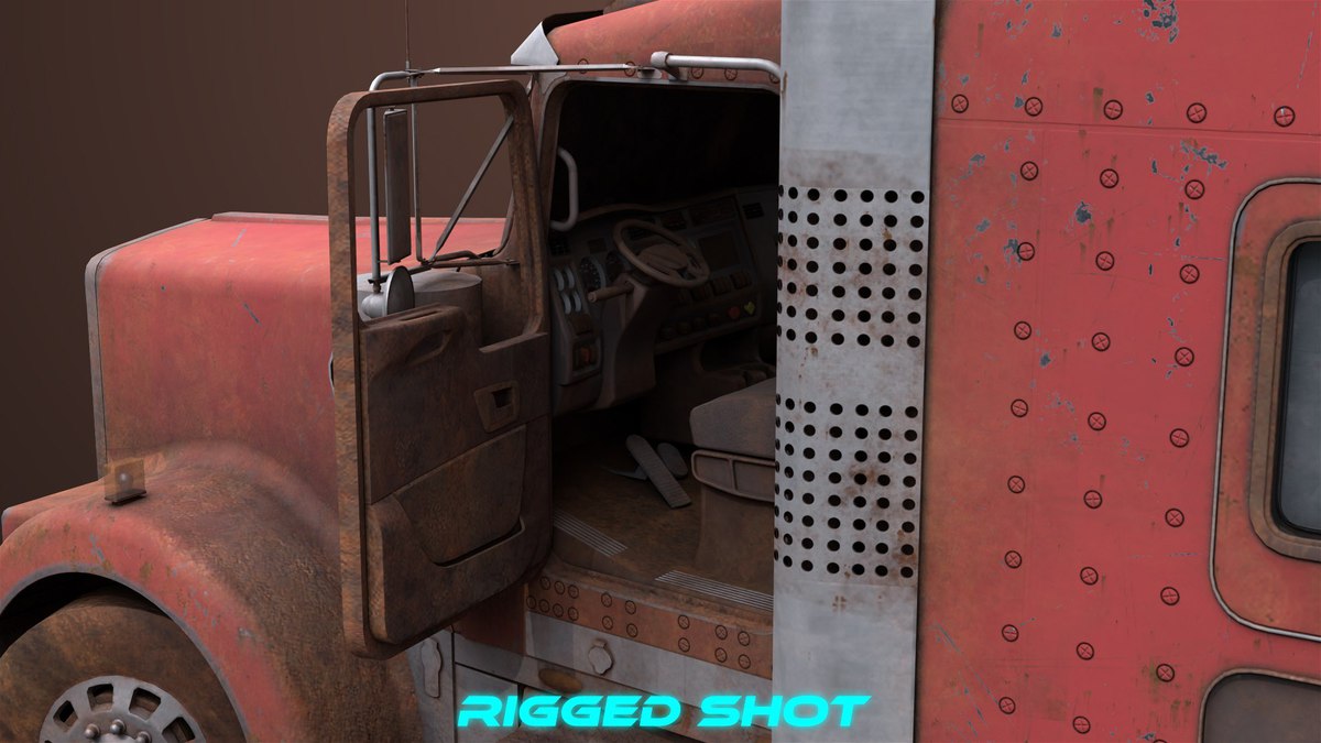 Heavy Truck 02 Chassis Old Dusty URP HDRP Textures