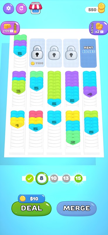 Coin Merge Sort Kit – Hyper Casual Sorting Template