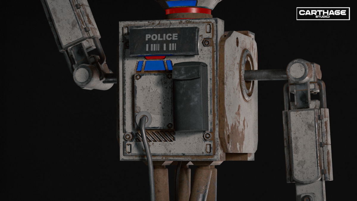 Dome‑Head Security Robot NPC