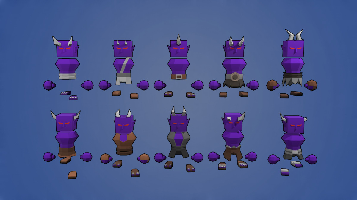 Low Poly Cubic Demons - 3D by Shokubutsu