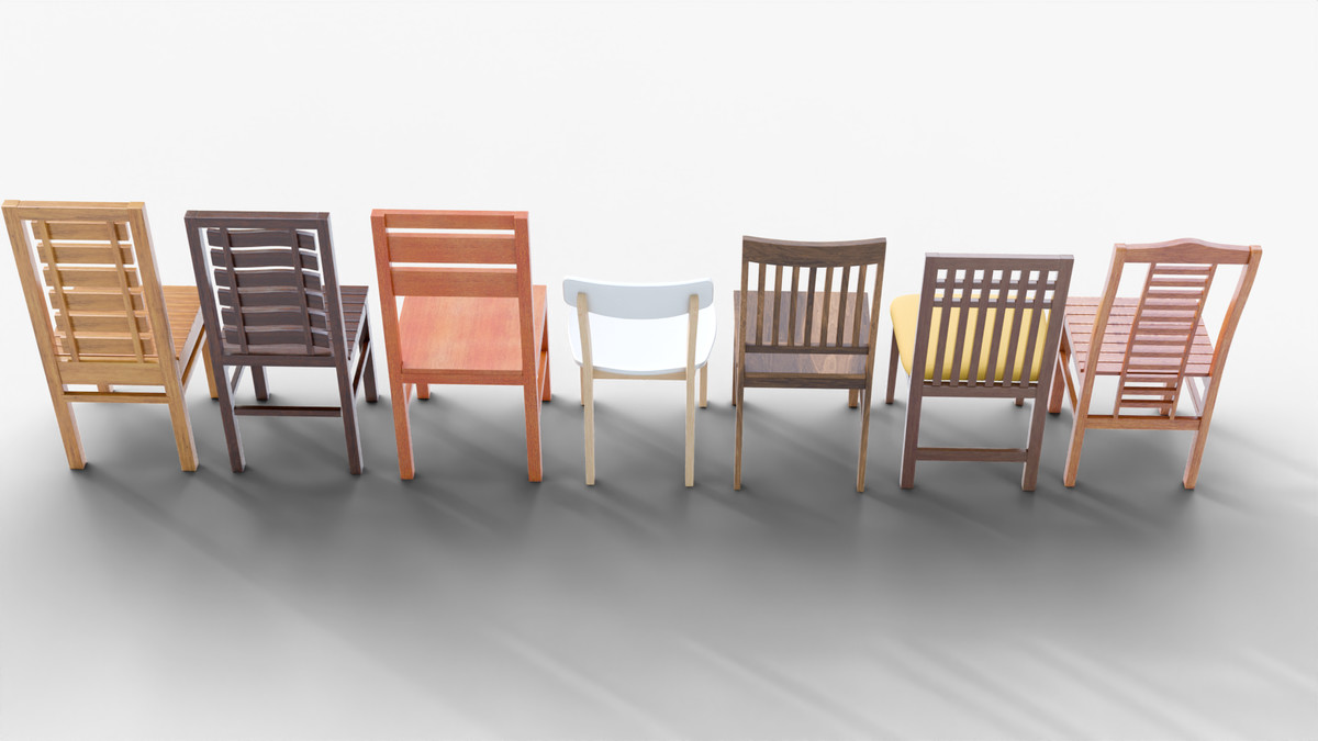 7 Wooden Chair Mega Pack 4