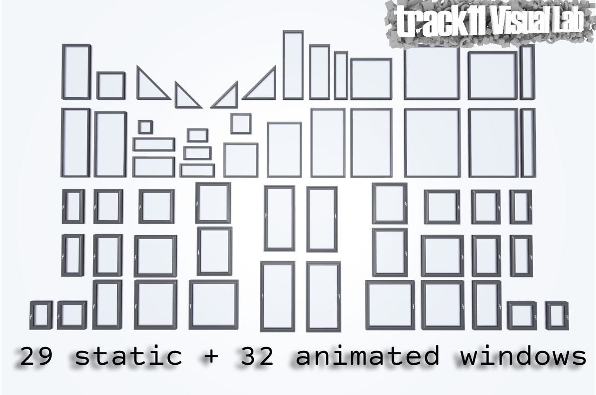 European Window Pack Vol 01 - Interactive Aluminium Windows
