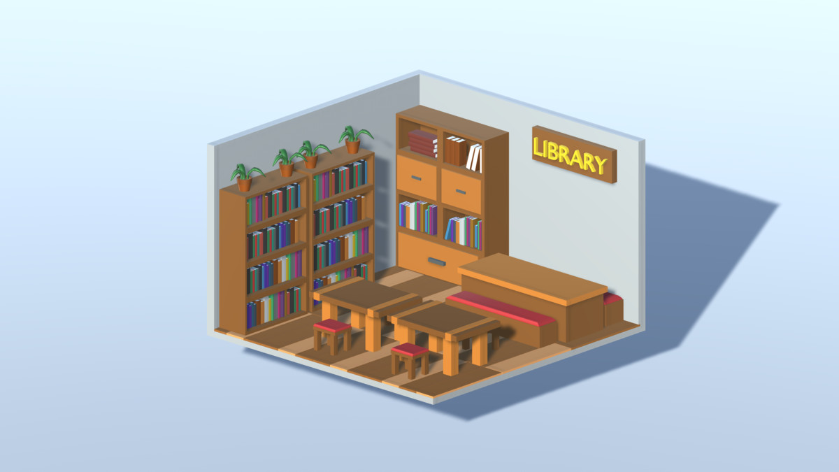 3D LOWPOLY WORK ROOMS