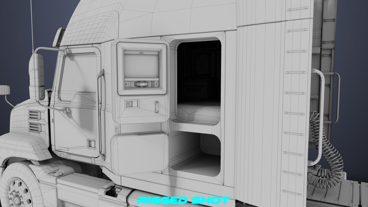 Heavy Truck Chassis 05 Grey Interior URP HDRP Textures