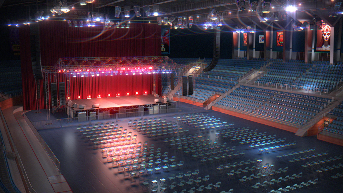 Concert Event Stage Arena Interior Modular 3d Environment Level