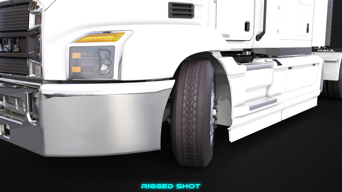 Heavy Truck Chassis 05 White Interior URP HDRP Textures
