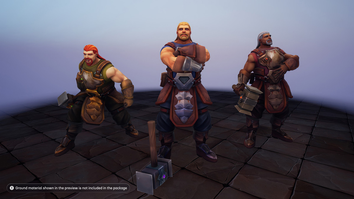 Stylized Blacksmith’s Forge: NPCs & Props Pack