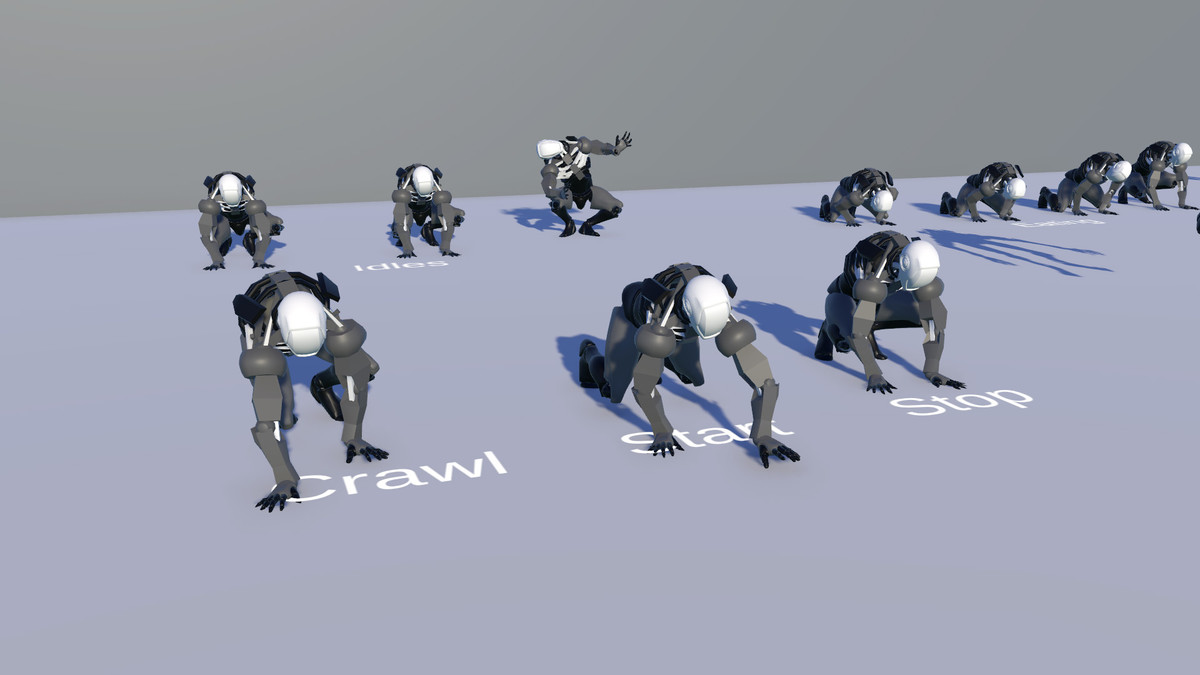Crawling Ghoul Animations